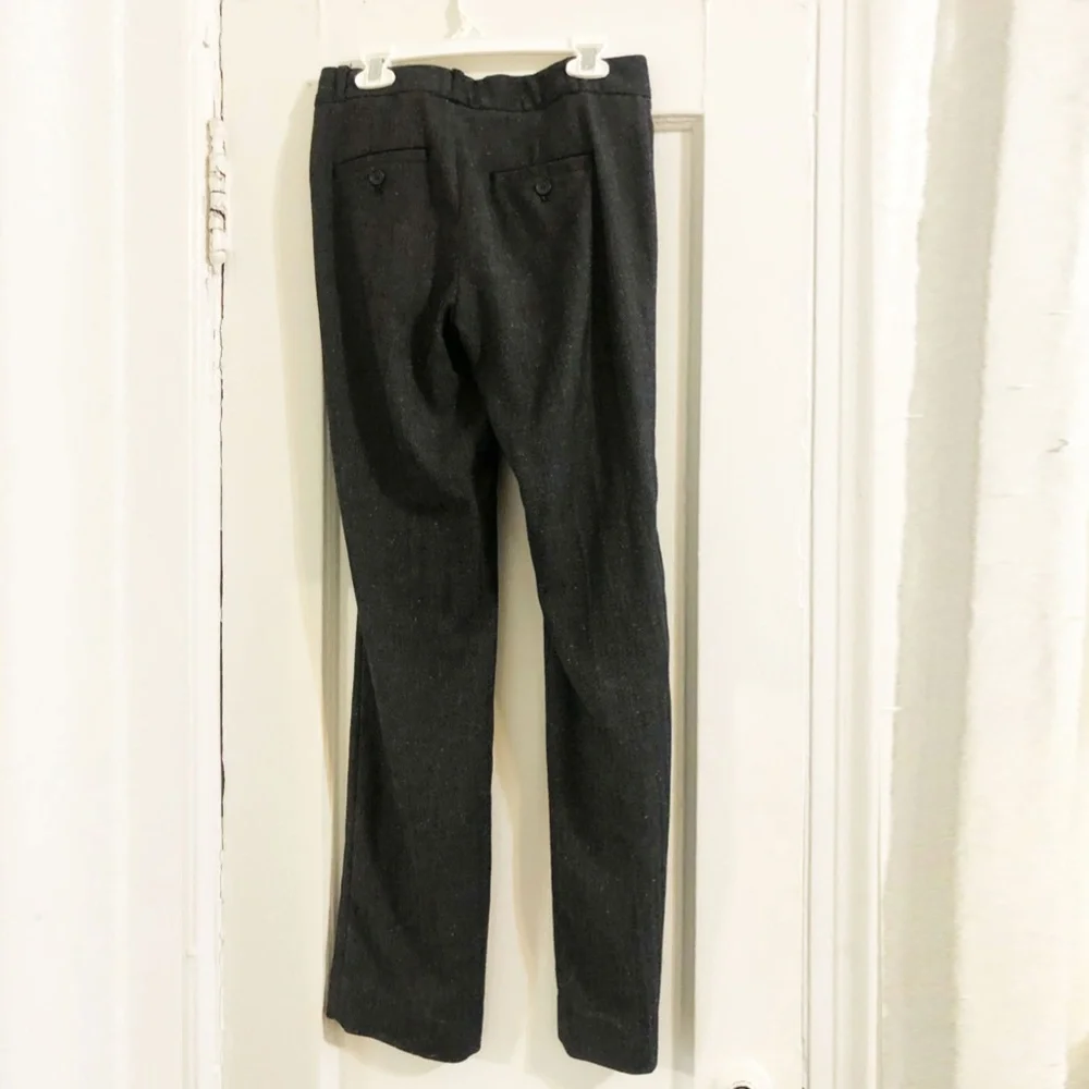 BANANA REPUBLIC women's 'Logan' grey texture straight leg dress pants size 00P - Picture 2 of 6